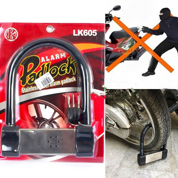 Khóa chữ U báo động âm thanh chống trộm LK605 an toàn N236