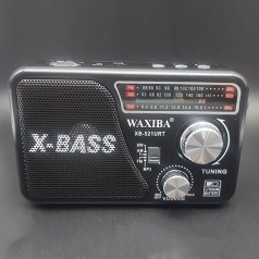 Máy nghe nhạc, nghe đài radio Waxiba XB-521URT kiêm đèn pin chạy USB, thẻ nhớ V130