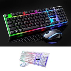Bộ bàn phím và chuột gaming có đèn LED 7 màu thời thượng cho game thủ Y130