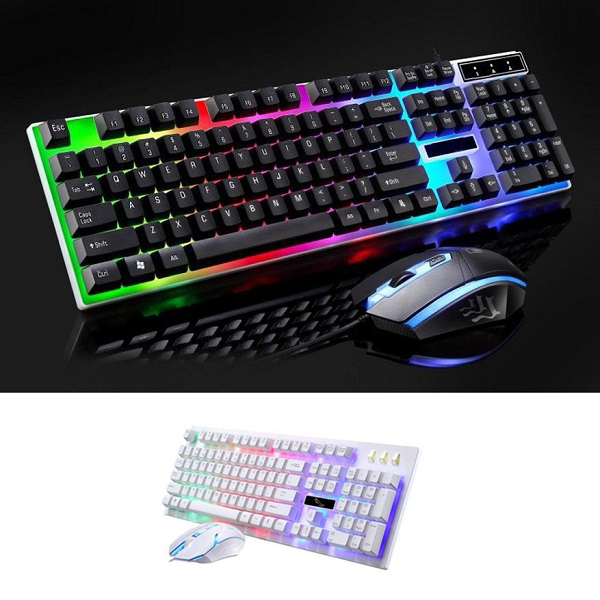 Bộ bàn phím và chuột gaming có đèn LED 7 màu thời thượng cho game thủ Y130
