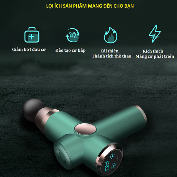 Máy Massage Cầm Tay Mini  4 Đầu Massage Làm Giảm Đau Nhức Toàn Thân C112, ĐỎ