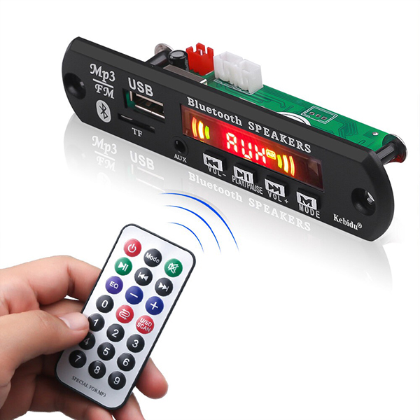 Bộ mạch giải mã âm thanh 12v V20C Bluetooth MP3 WMA USB TF FM Radio với điều khiển từ xa