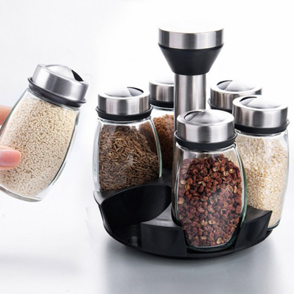 Bộ 6 lọ thủy tinh đựng gia vị đa năng cao cấp