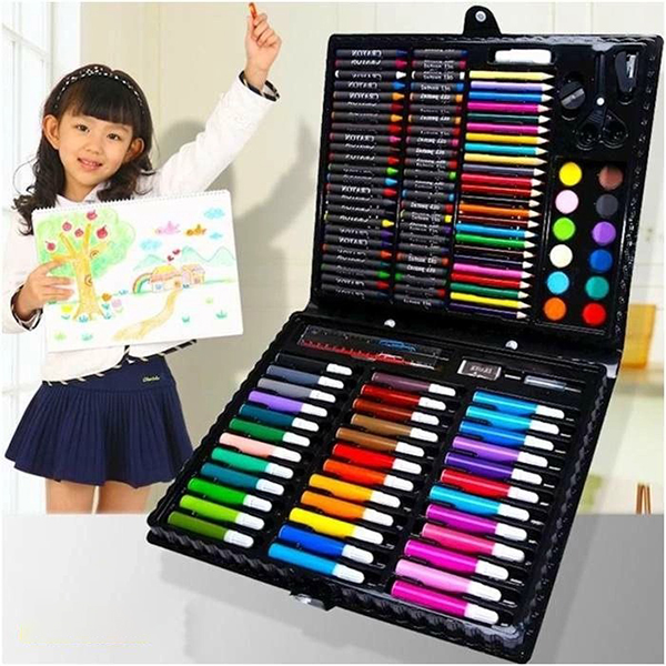 Bộ bút màu 135 chi tiết cho bé tập vẽ thỏa sức sáng tạo R100