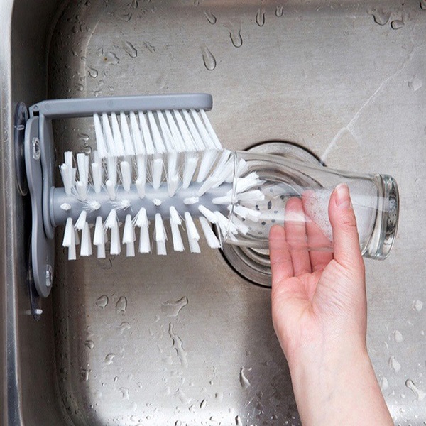 Dụng cụ rửa cốc chén gắn tường 14cm chính hãng 2021