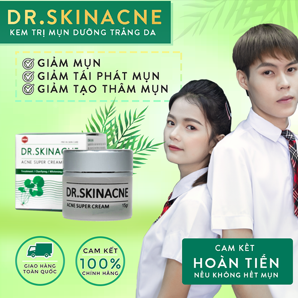 Kem trị mụn, ngừa vết thâm tinh chất rau má Dr.skinacne
